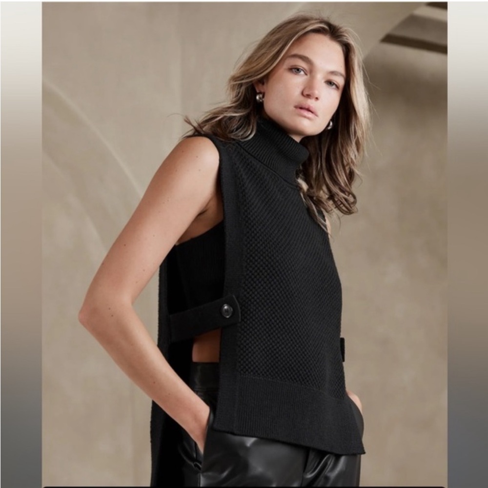 Women’s Banana Republic Black Sleeveless Sweater size M/L - Picture 9 of 9